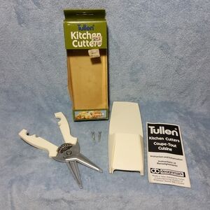 NEW Vintage Tullen Snips Kitchen Cutters Shears Scissors w/ Wall Mounting Case